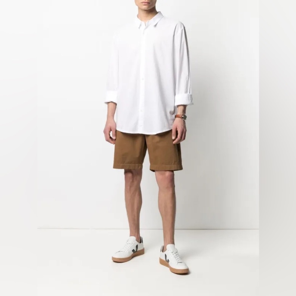 JAMES PERSE 100% Cotton Long-Sleeve Shirt in White Size 4 (XL)